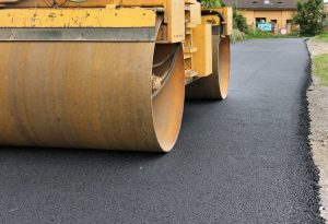 Asphalt paving on the streets of Brampton